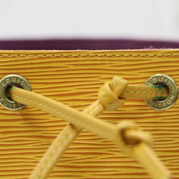 Louis Vuitton M44109 Petit Noe Epi Leather Yellow Bucket Drawstring Bag - Picture 10 of 16